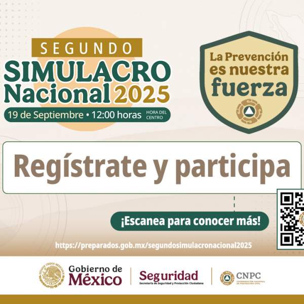Participa en el Segundo Simulacro Nacional 2025 (19 de Septiembre)